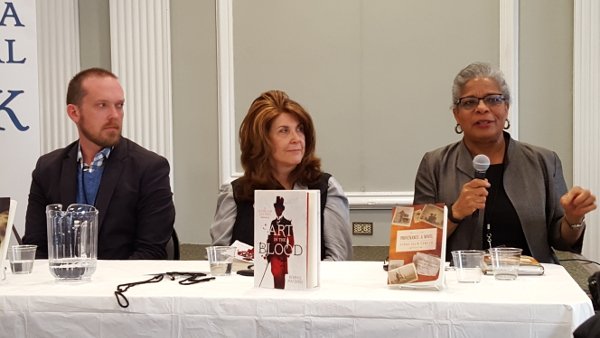 Le Fiction en France panel: Michael Keenan Gutierrez, Bonnie MacBird and Donna Drew Sawyer 